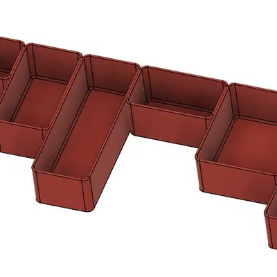 Hộp phân loại đồ nhỏ (Sortierbox) với insert thay đổi được