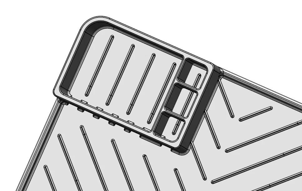 Organizer khay thoát nước bồn rửa bếp (Waschbecken-Küche-Abtropfwanne-Organizer) - Image 6