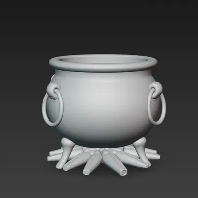 Vạc phù thủy đang cháy lửa