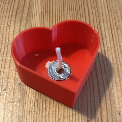 Nến tealight hình trái tim (Hearty tea candle)