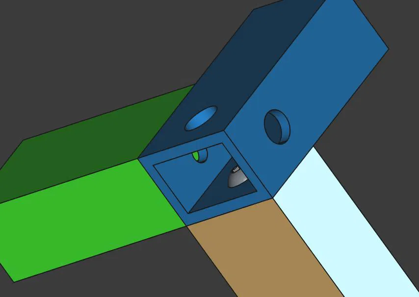Connector mối nối butt joint cho ống vuông và ống chữ nhật (parametric) - Image 4