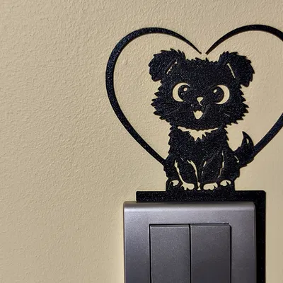 Love Puppy – Trang trí công tắc đèn Valentine