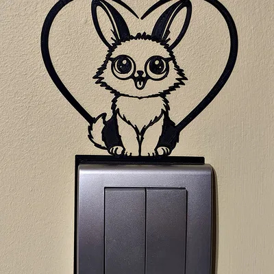 Love Bunny – Trang trí công tắc đèn Valentine