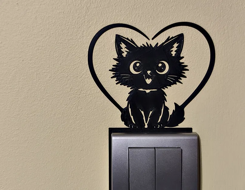 Love Kitten – Trang trí công tắc đèn Valentine - Image 1