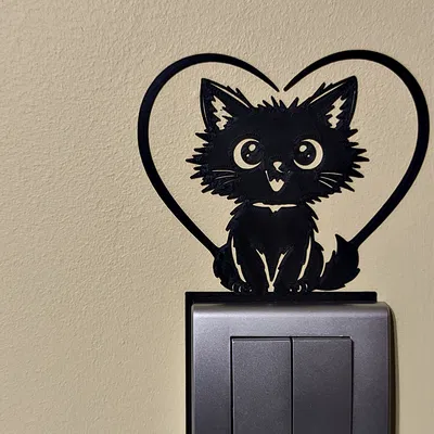 Love Kitten – Trang trí công tắc đèn Valentine