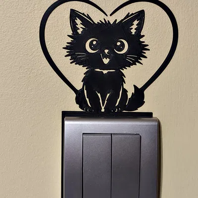 Love Kitten – Trang trí công tắc đèn Valentine