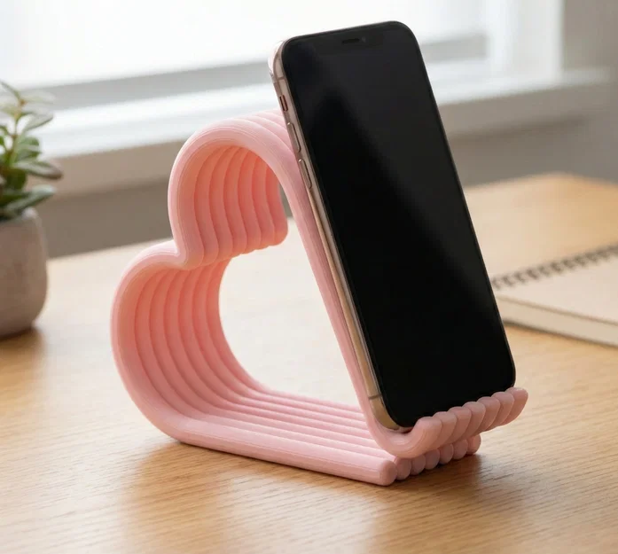 Giá đỡ điện thoại tối giản “Trái Tim Gợn Sóng” - Image 1