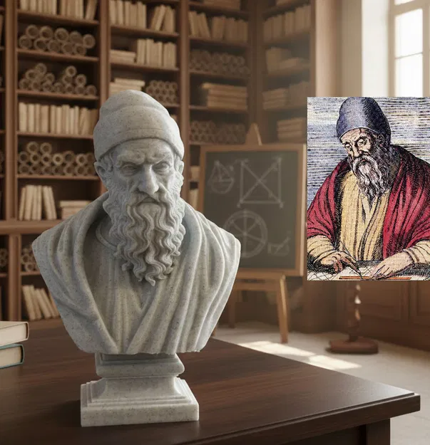 Euclid of Alexandria (Euclide d’Alexandrie) - Tượng bán thân - Image 1