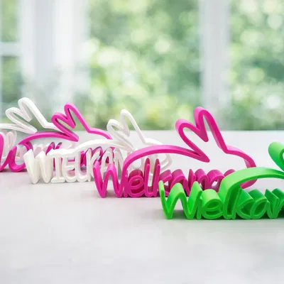 Chữ 3D “Wielkanoc” Phục Sinh kèm tai thỏ – 5 mẫu decor