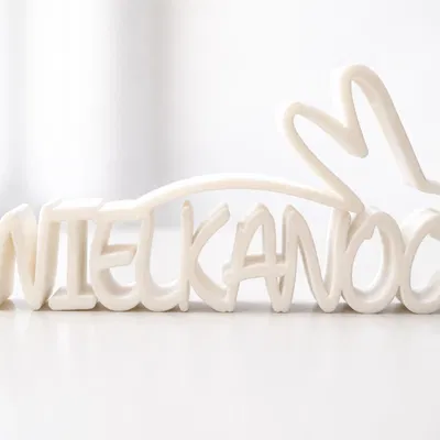 Chữ 3D “Wielkanoc” Phục Sinh kèm tai thỏ – 5 mẫu decor