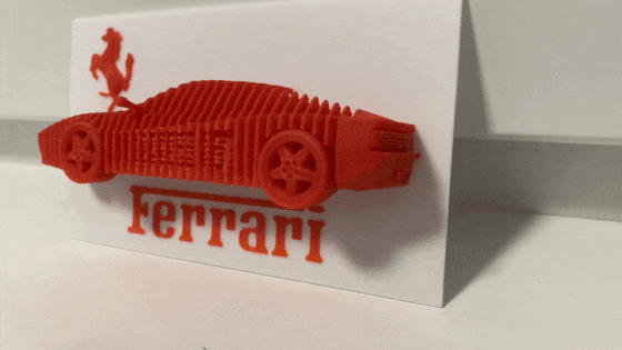 Mô hình Ferrari Testarossa Layered Model