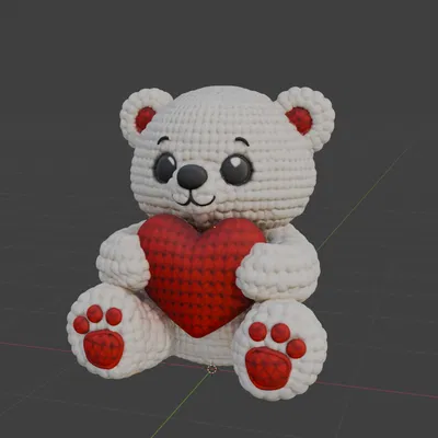Valentine's Day - Gấu Teddy Tình Yêu Amigurumi