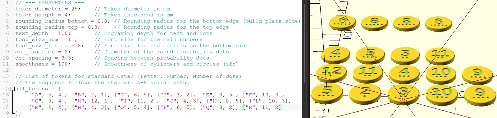 Token Số Catan (Parametric) - Image 2