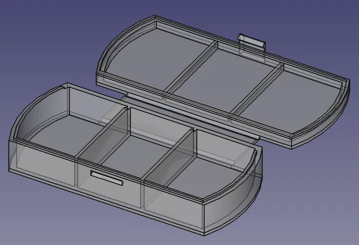 Hộp Đựng Thuốc (Pill Box) – thiết kế FreeCAD, in không cần support - Image 3