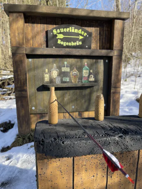 Khuôn Chai Bia Mục Tiêu Bắn Cung (Archery Target Beer Bottle Mould) - Image 1