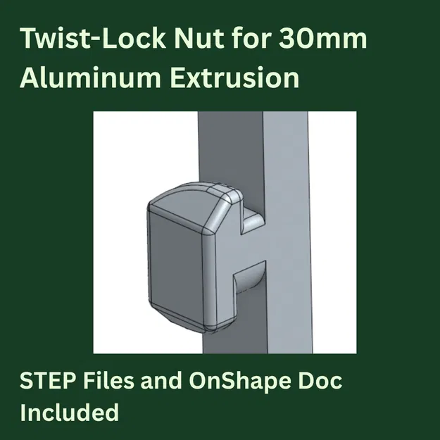 Đai ốc khóa xoay cho nhôm định hình (30×30mm) - Image 1