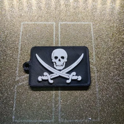 Móc khóa Cờ Hải Tặc (Pirate Flag Keychain)