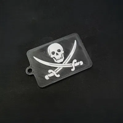 Móc khóa Cờ Hải Tặc (Pirate Flag Keychain)