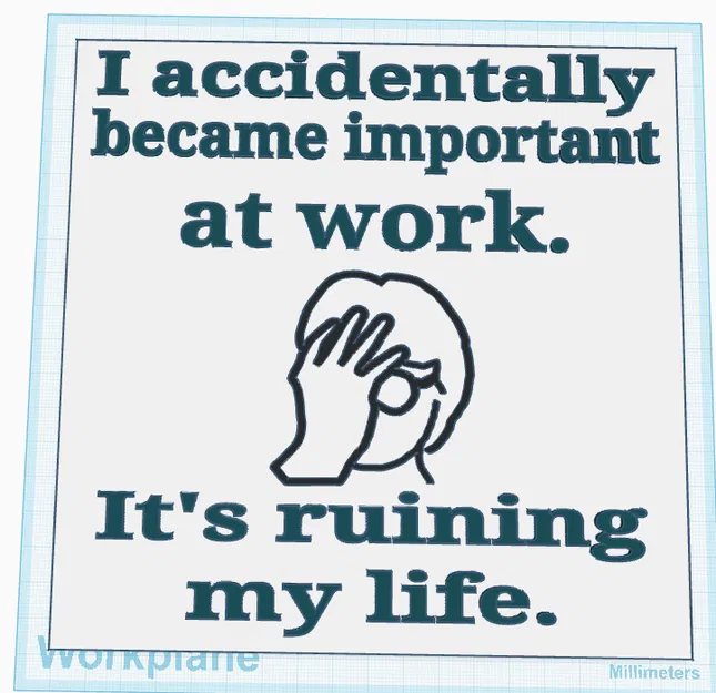 Bảng hiệu “Important At Work” - Image 1