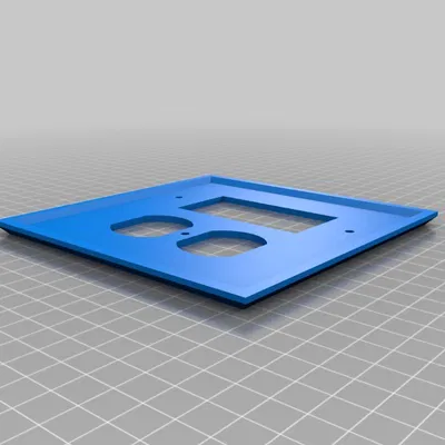 Mặt che Double Gang Rocker/Duplex Outlet (bản Customized)