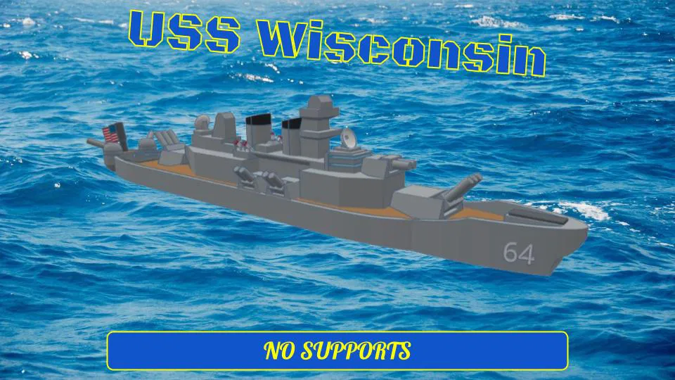 The USS Wisconsin - No Supports - Image 1