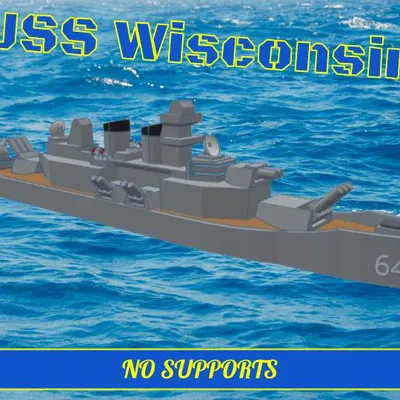 The USS Wisconsin - No Supports