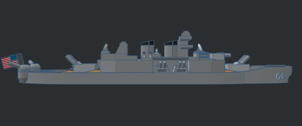 The USS Wisconsin - No Supports - Image 5