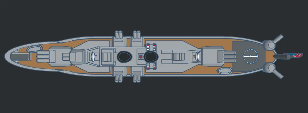 The USS Wisconsin - No Supports - Image 6