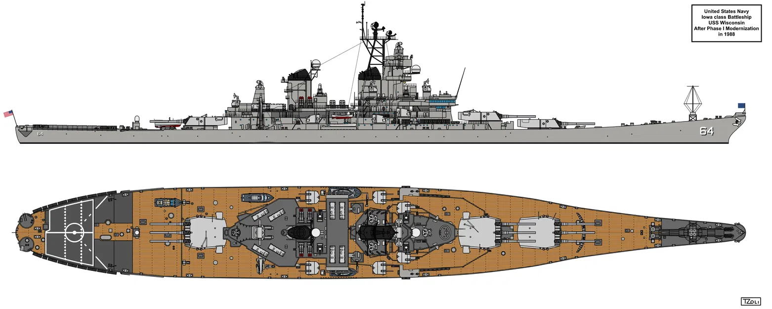 The USS Wisconsin - No Supports - Image 9