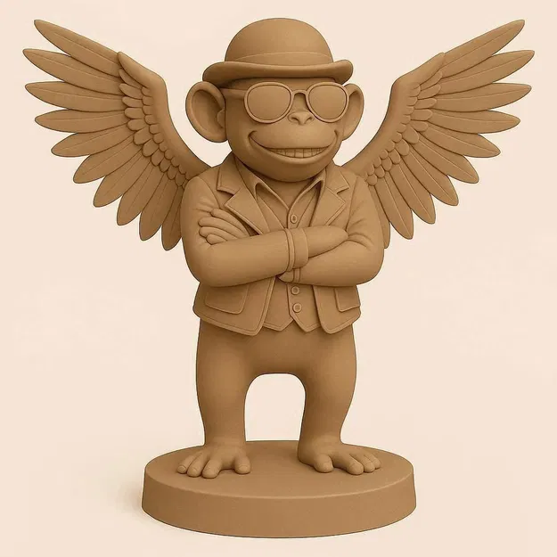 Khỉ Bay mặc đồ đội nón Derby và đeo kính mát - Image 3