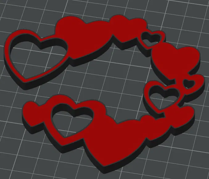 Heart walldecor – Vòng treo tường hình trái tim - Image 1