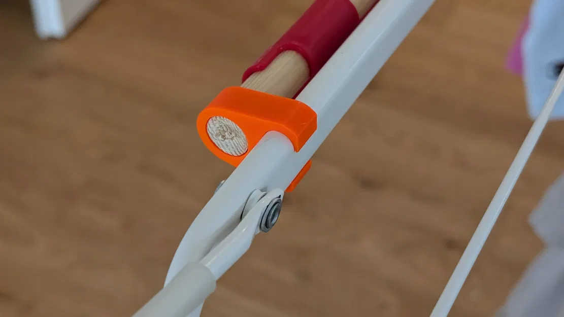 Adapter giàn phơi Ikea MULIG sang móc treo vớ Leifheit (15mm) - Image 1