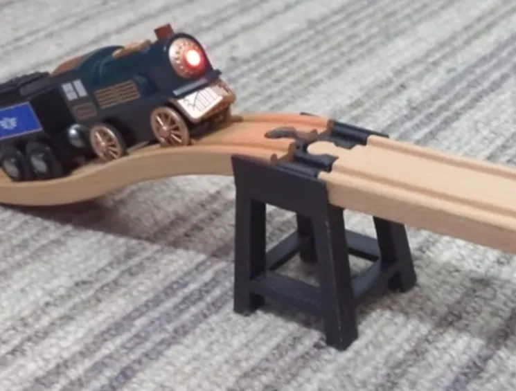 Gối đỡ cầu tàu gỗ tương thích Brio (xếp chồng; remix cạnh chắc hơn) - Image 1