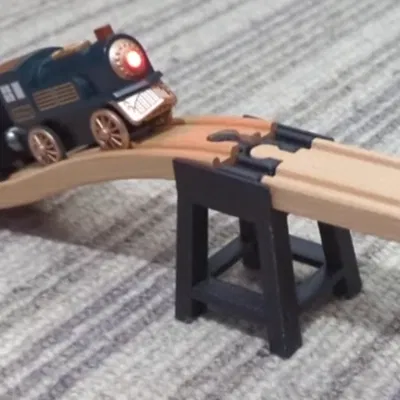 Gối đỡ cầu tàu gỗ tương thích Brio (xếp chồng; remix cạnh chắc hơn)