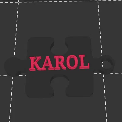 Móc khóa (brelok) puzzle Karol