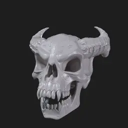 Hộp Sọ Quỷ Trang Trí (Ornate Demon Skull) - Image 1