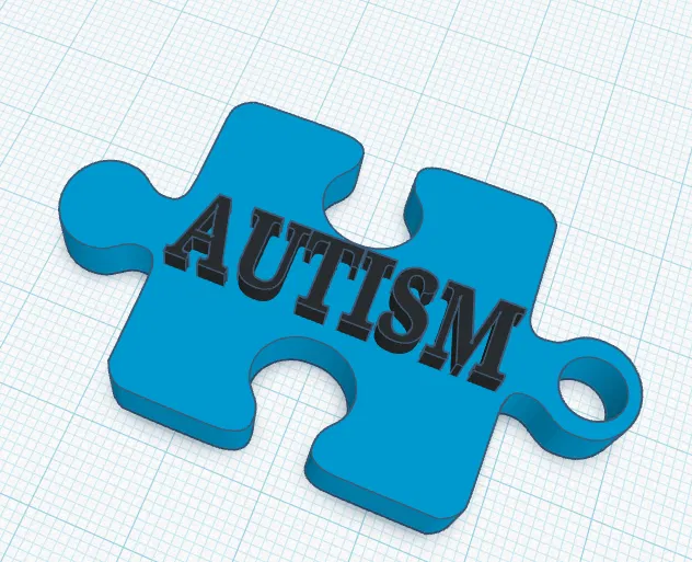 Móc khóa puzzle Autism – brelok do kluczy autyzm - Image 1