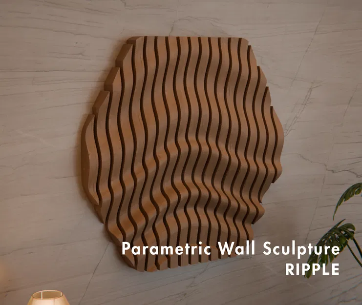 RIPPLE – Tác phẩm treo tường Parametric tối giản - Image 1