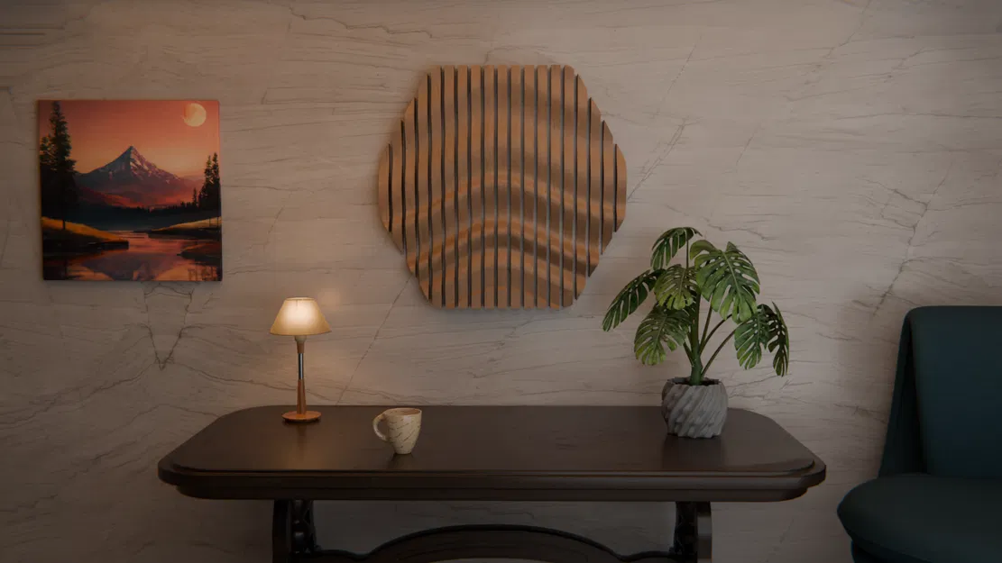 RIPPLE – Tác phẩm treo tường Parametric tối giản - Image 2