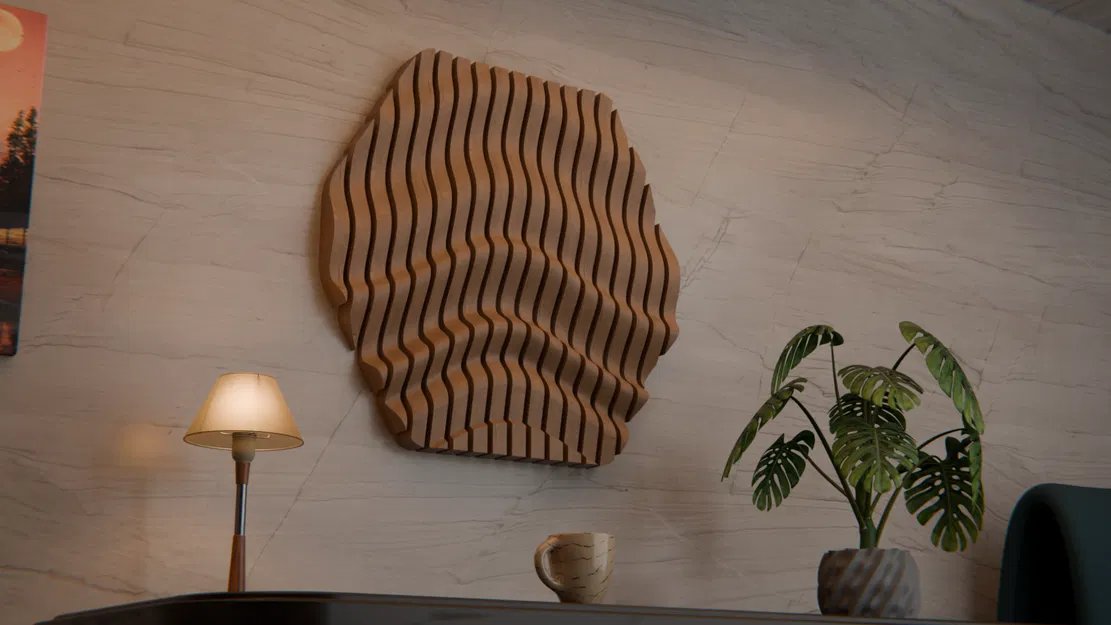 RIPPLE – Tác phẩm treo tường Parametric tối giản - Image 3