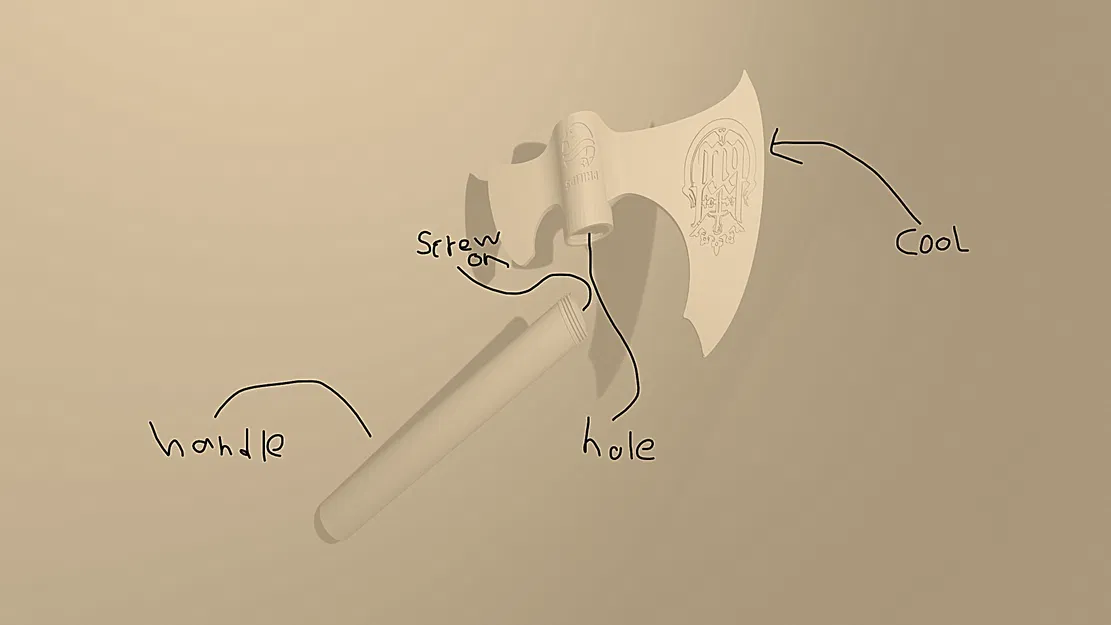 Giá đỡ rìu Philips OneBlade Kingdom Come, tay cầm vặn ốc - Image 1