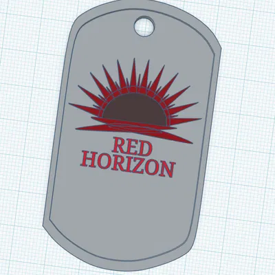 Thẻ bài Dogtag cosplay Red Horizon