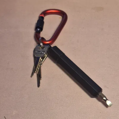 EDC 1/4" Bit Driver – Giữ nam châm & chứa bên trong 2 bits