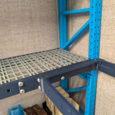 Giá kệ pallet modular: ngàm take-off góc vuông bên phải