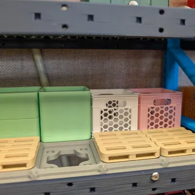 Gridfinity Pallet | Pallet công nghiệp mini chân thật cho hệ Gridfinity