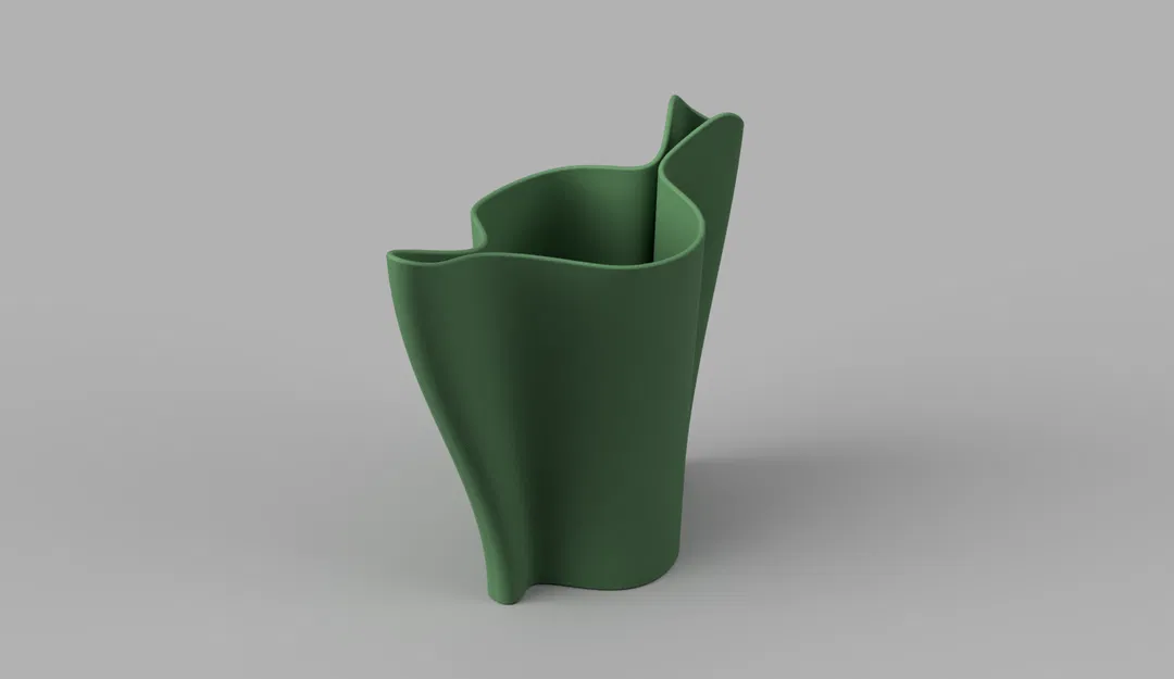 Bình rót “Folded Plant Pitcher” dạng gấp, phong cách điêu khắc hiện đại - Image 1