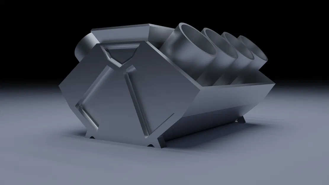 Khay đựng bút hình động cơ đơn giản (Simple Engine Pen Tray) - Image 3