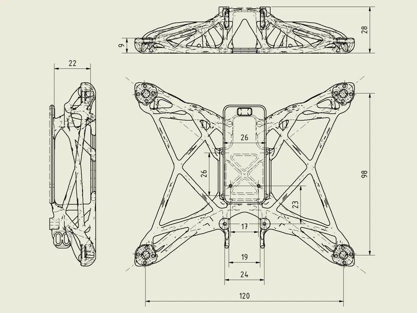 Project Synthara - Khung FPV Drone Generative Design 3.5 Inch - Image 15