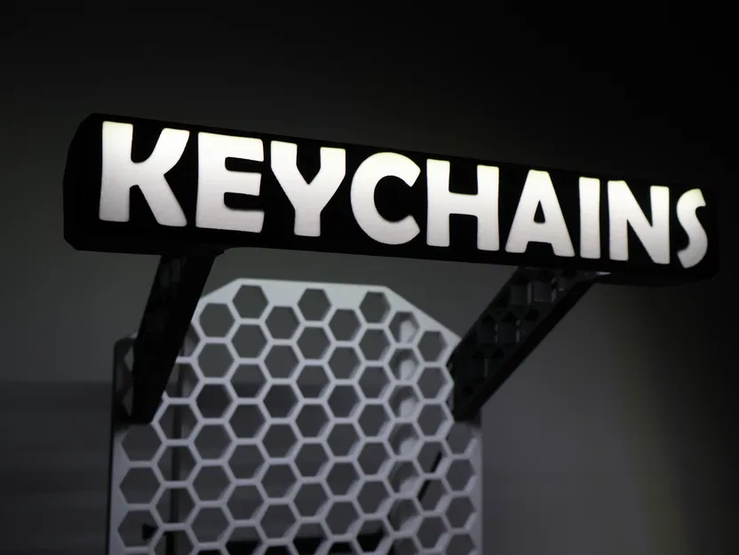 Móc khóa Hex LED Display cho KYZ HSW Stand (tuỳ biến chữ, 2 trong 1) - Image 2