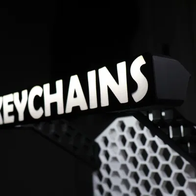 Móc khóa Hex LED Display cho KYZ HSW Stand (tuỳ biến chữ, 2 trong 1)